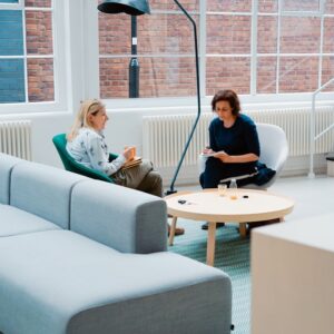 professionals having a business budget meeting